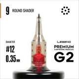 Legend Premium Cartridges G2 (2nd Gen) - Round Shaders - #12 (0.35mm) - 20/Box